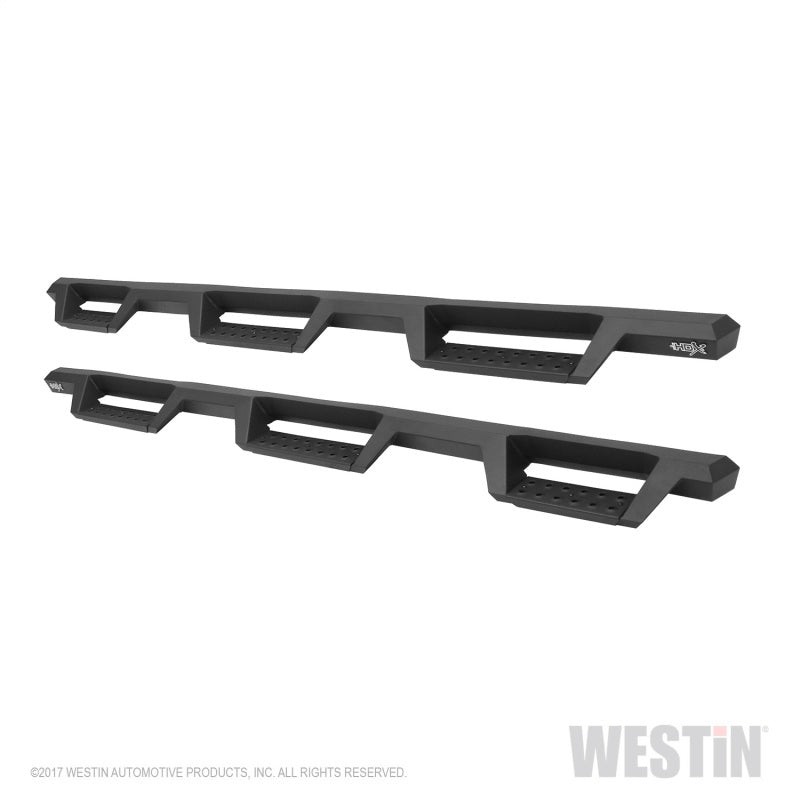 Westin 14-18 Chevrolet Silverado 1500 DC 6.5ft Bed HDX Drop W2W Nerf Step Bars - Tex. Blk