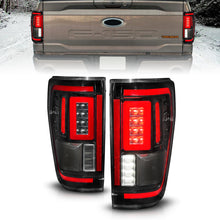 Load image into Gallery viewer, ANZO 21-23 Ford F-150 LED Taillights Seq. Signal w/BLIS Cover - Black Housing