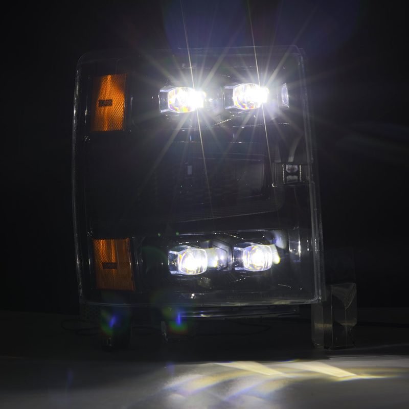 AlphaRex 04-15 Chevy 1500 NOVA-Series LED Proj Headlights Alpha BL w/Activ Light/Seq Signal & SB DRL