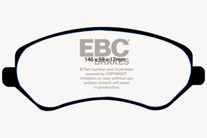 EBC 04-07 Chrysler Town & Country 3.3 Rear Drums Yellowstuff Front Brake Pads