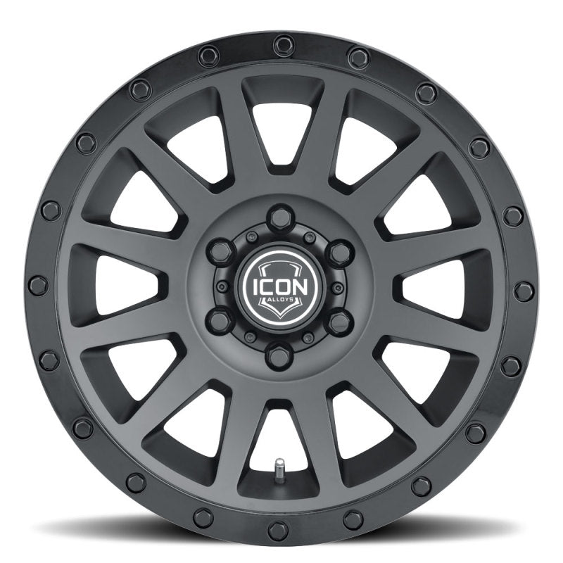 ICON Compression 17x8.5 5x150 25mm Offset 5.75in BS 110.1mm Bore Double Black Wheel