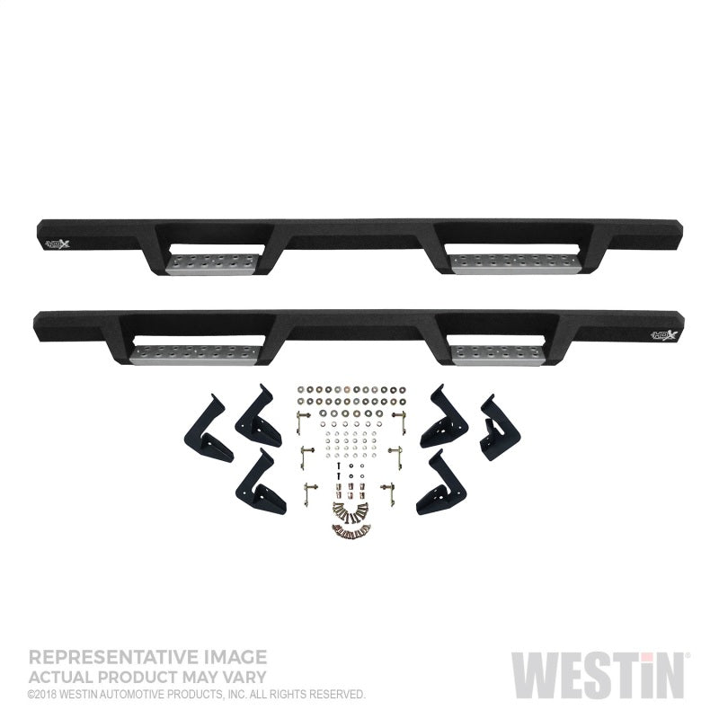 Westin 09-18 RAM 1500 Quad Cab HDX Stainless Drop Nerf Step Bars - Tex. Blk