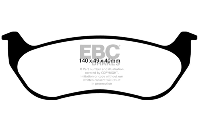 EBC 07-11 Ford Explorer Sport Trac 4.0 Greenstuff Rear Brake Pads