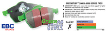 Load image into Gallery viewer, EBC 06-08 Toyota RAV 4 2.4 (3rd Row Seats) Greenstuff Front Brake Pads