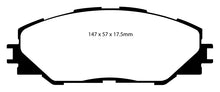 Load image into Gallery viewer, EBC 06-08 Toyota RAV 4 2.4 (3rd Row Seats) Greenstuff Front Brake Pads