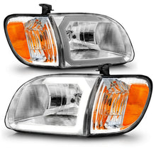 Load image into Gallery viewer, ANZO 00-04 Toyota Tundra (Reg/Acc Cab Only) Crystal Headlights w/Lgt Bar Chrome w/Corner Lights 2pc