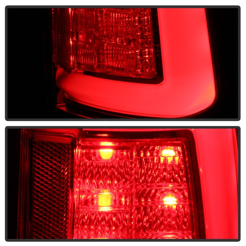 Spyder 13-14 Dodge Ram 1500 LED Tail Lights - Red Clear ALT-YD-DRAM13V2-LED-RC