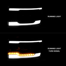 Load image into Gallery viewer, ANZO 06-08 Dodge RAM 1500/2500/3500 LED Projector Headlights w/Light Bar Seq. Signal Black Housing