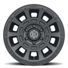Load image into Gallery viewer, ICON Thrust 17x8.5 6x120 0mm Offset 4.75in BS Satin Black Wheel