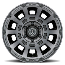 Load image into Gallery viewer, ICON Thrust 17x8.5 6x120 0mm Offset 4.75in BS Smoked Satin Black Tint Wheel