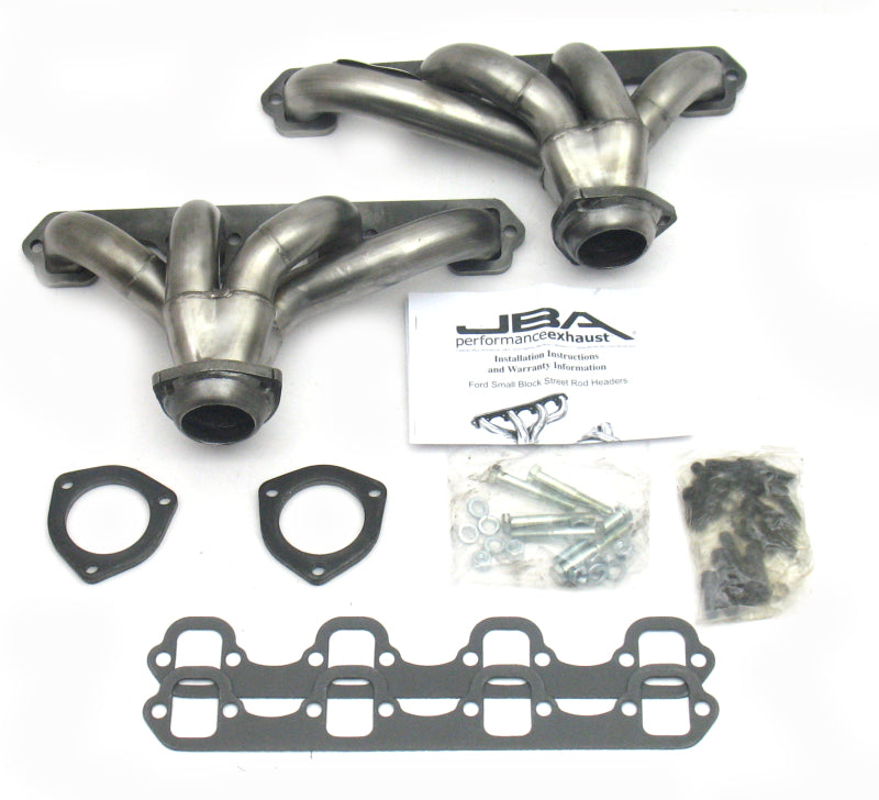 JBA Ford 260-351W SBF 1-5/8in Primary Raw 409SS Tight Tuck Header