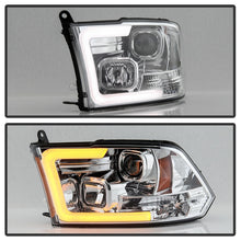 Load image into Gallery viewer, Spyder 09-16 Dodge Ram 1500 Ver 2 Proj Headlight - Light Bar Turn Signal - Chro - PRO-YD-DR09V2-SB-C