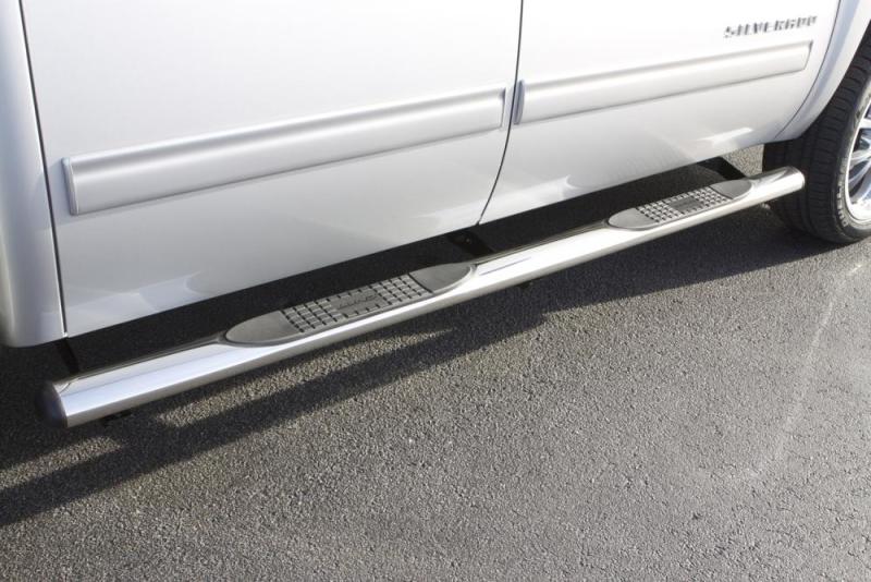 Lund 2019 Ram 1500 Extended Cab Pickup 4in. Oval Straight SS Nerf Bars - Polished Stainless