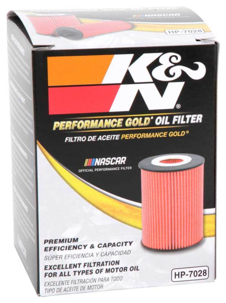 K&N Performance Oil Filter for 2010+ Mercedes Benz GLE350D 3.0L V6 DSL 2.75in OD x 3.625in H