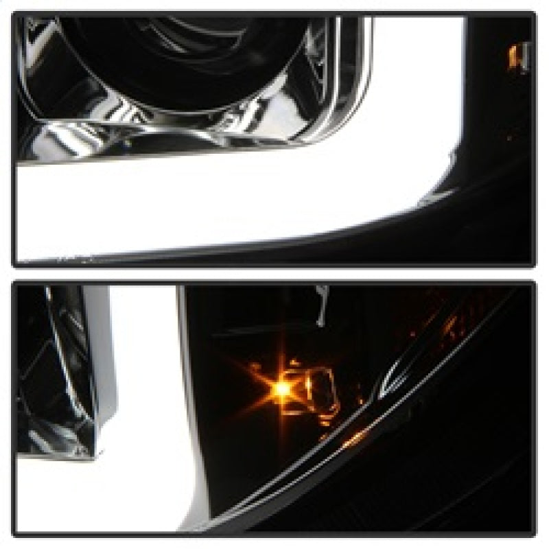 Spyder 07-13 Toyota Tundra V2 Light Bar DRL Projector Headlights - Chrome (PRO-YD-TTU07V2-LB-C)