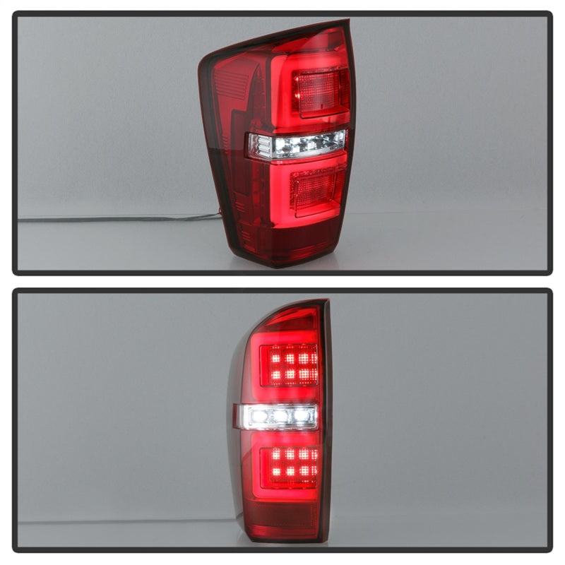 Spyder 16-17 Toyota Tacoma LED Tail Lights - Red Clear (ALT-YD-TT16-LED-RC)