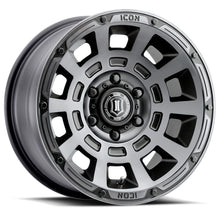 Load image into Gallery viewer, ICON Thrust 17x8.5 5x4.5 0mm Offset 4.75in BS Smoked Satin Black Tint Wheel