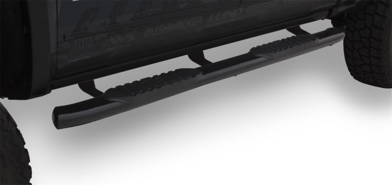 Lund 2019 Chevy Silverado 1500 Double Cab 5in Oval Curved Black SS Nerf Bars - Black